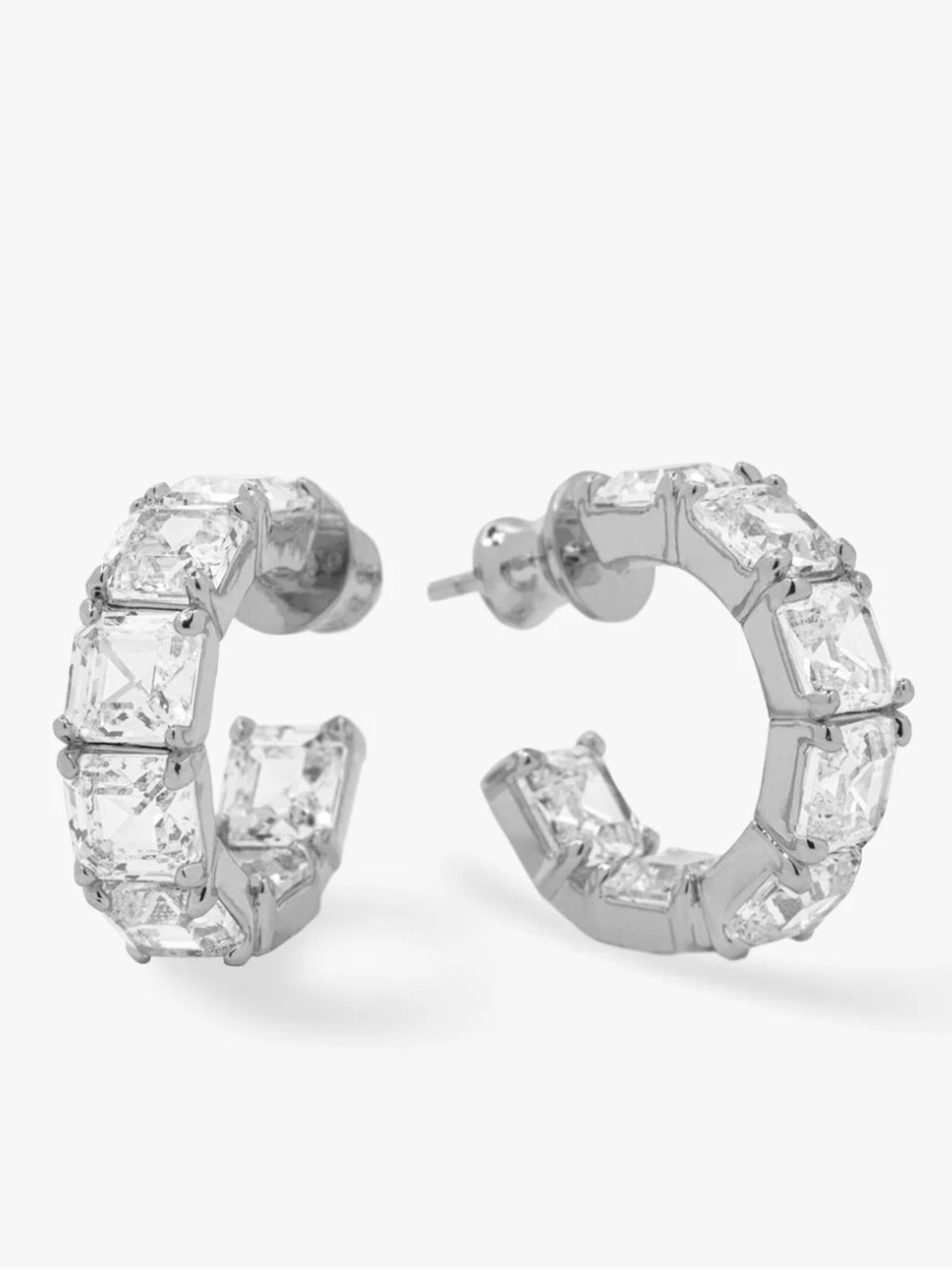 Melinda Maria Silver The Queen's Hoops .75"